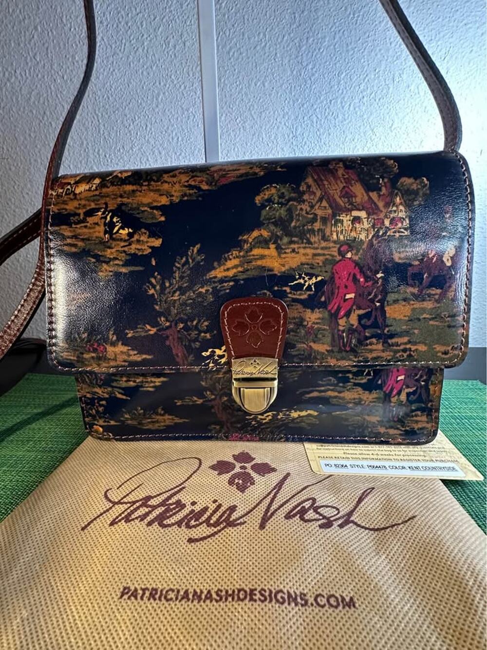 Patricia Nash Kent Countryside Leather Crossbody Bag - Like New